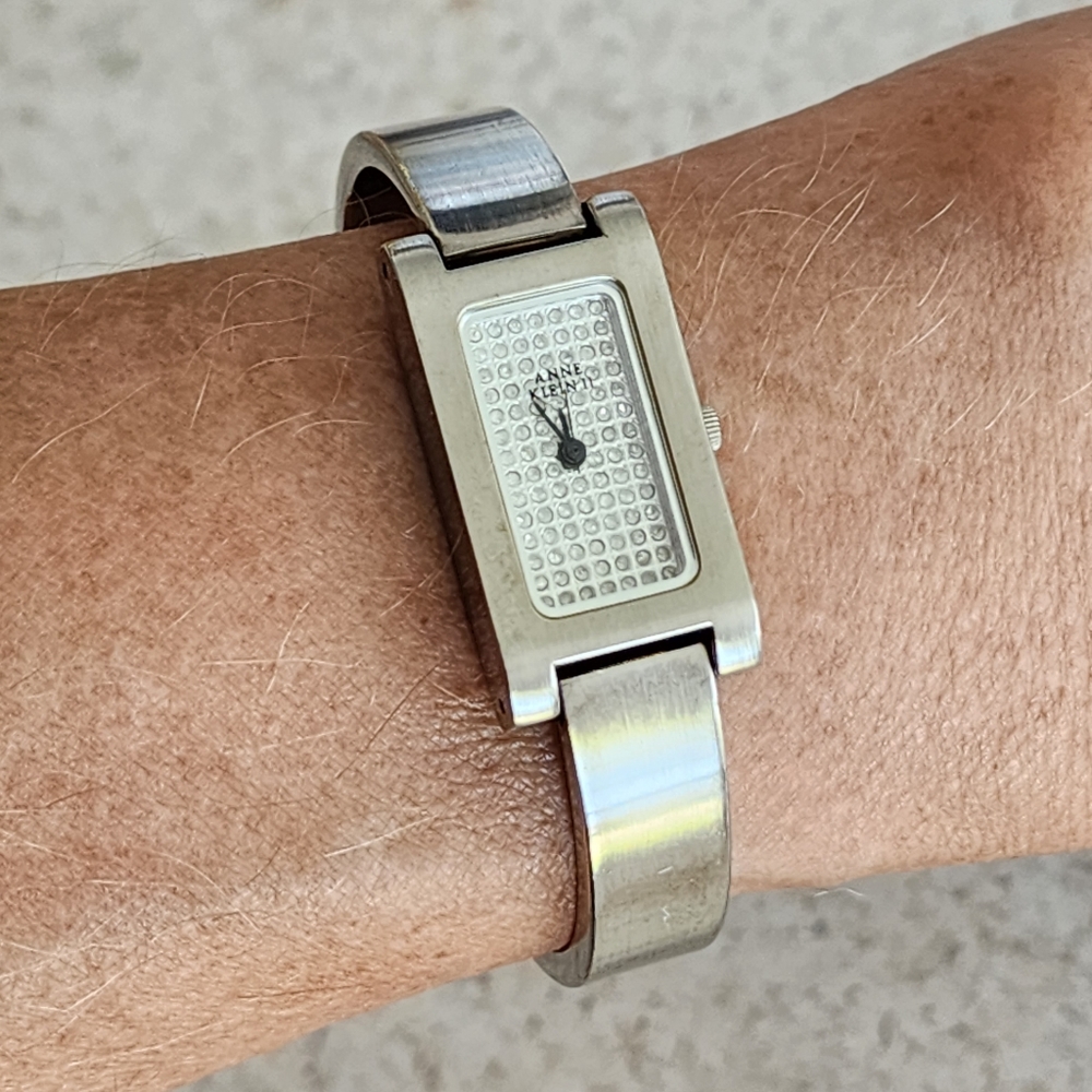 Anne Klein II Women's Vintage Stainless Steel Rhinestone Quart Watch